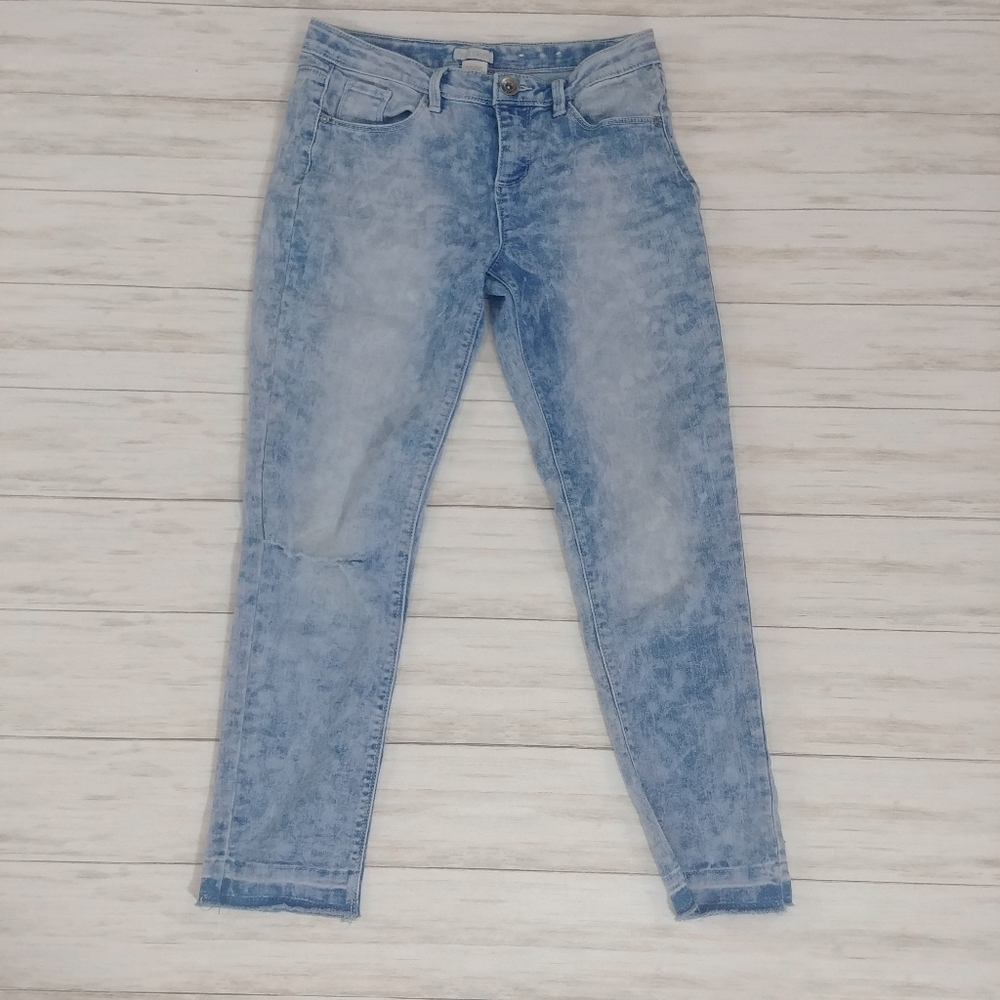 Falls Creek Adjustable Waist Raw Hem Jeans